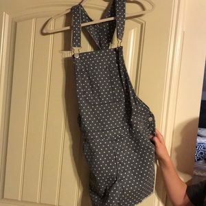 American Eagle Polka Dot Overalls